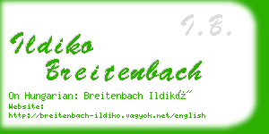 ildiko breitenbach business card